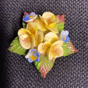 English Floral Brooch